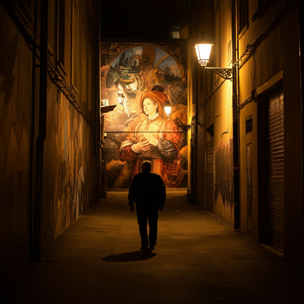 a reincarnated Vavinci graffiti artist