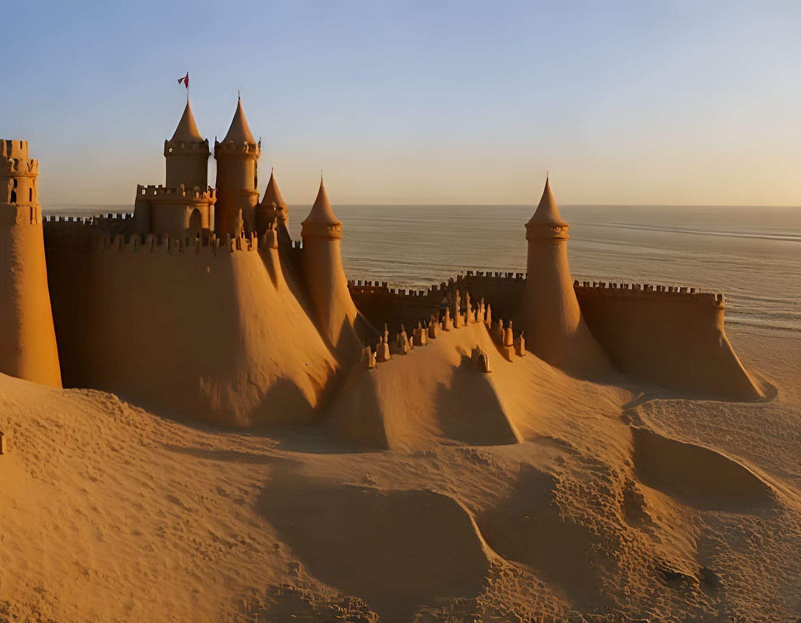 Super sandcastle, under construction