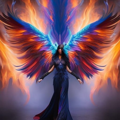 Phoenix lady - AI Generated Artwork - NightCafe Creator