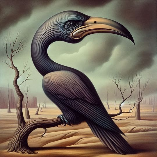 Surreal ravens demanding equal time