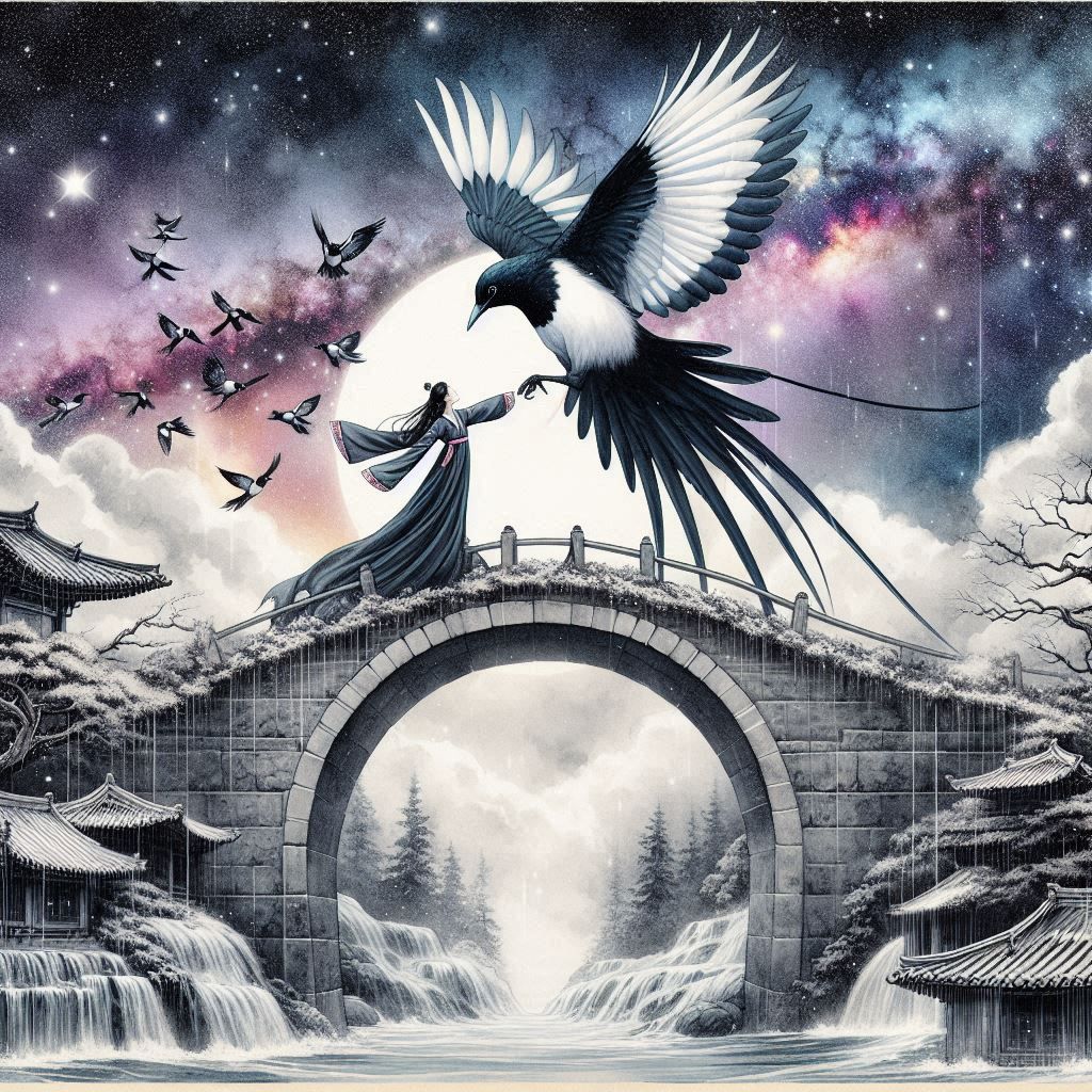 Magpies Make a Bridge for Love