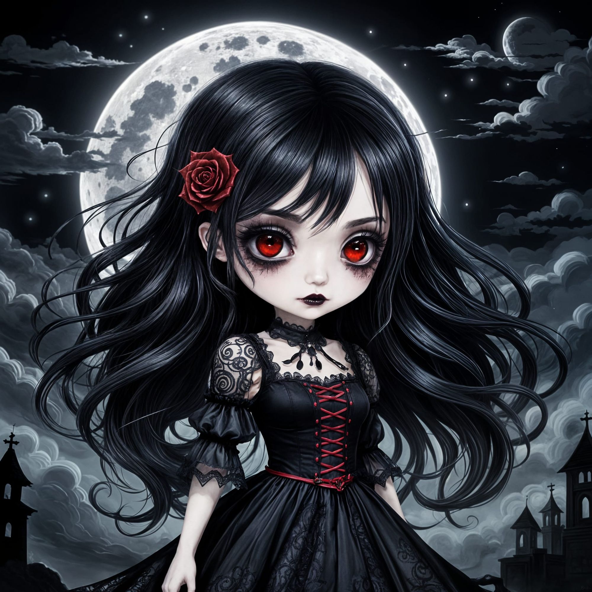 Mysterious Goth Girl