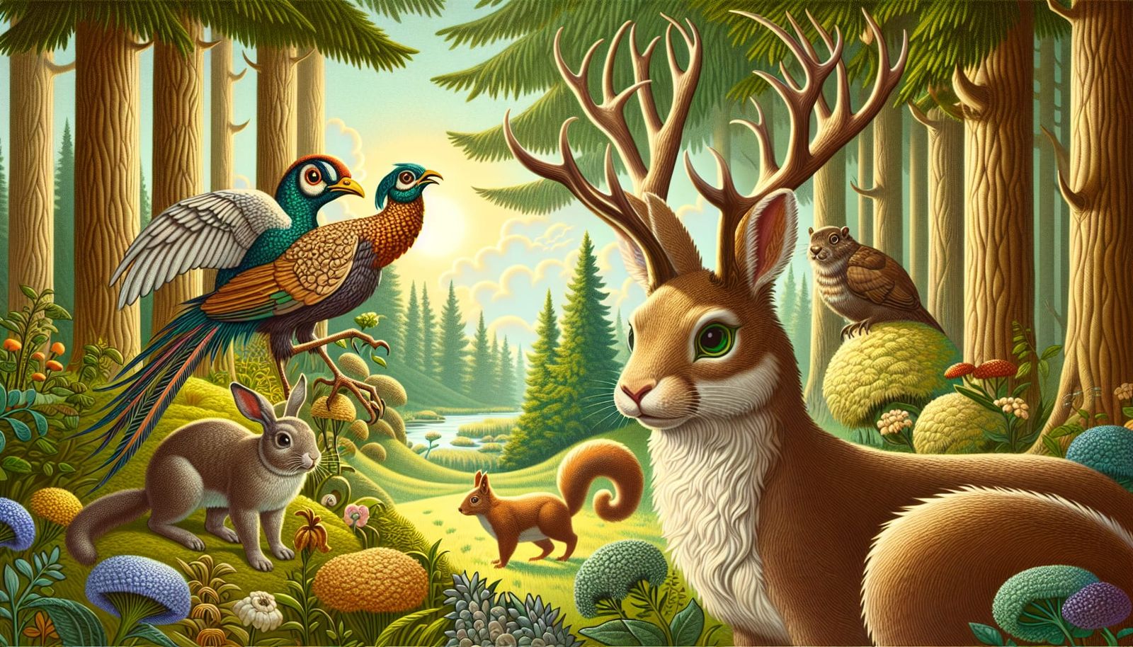 Chimeric Creatures - Wolpertinger with Relatives  by @Gary Murakami