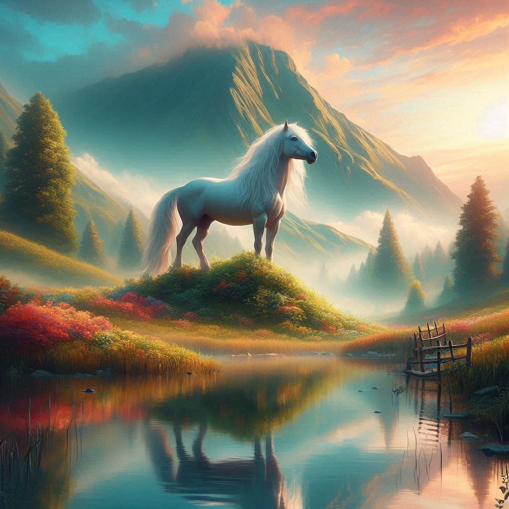 Le cheval n'était pas prévu dans l'image