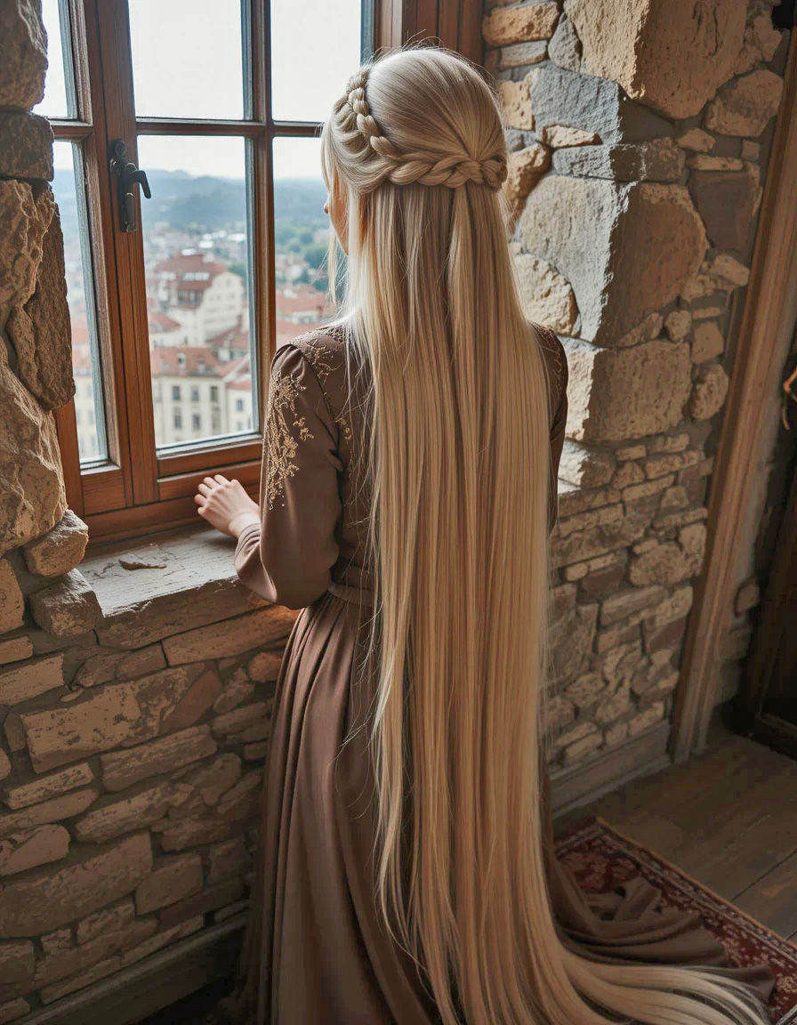 Rapunzel Looking Out the Window