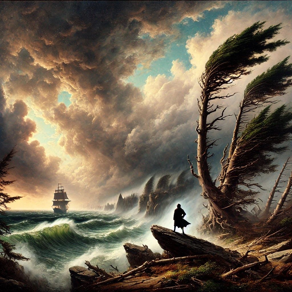 Lonely Soul Against the Storm | DALL-E 3 AI image prompt in my tutorials!