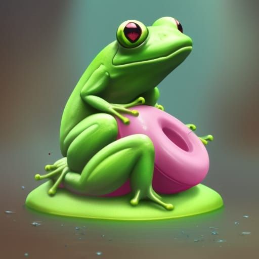 frogs and donuts - AI Generated Artwork - NightCafe Creator