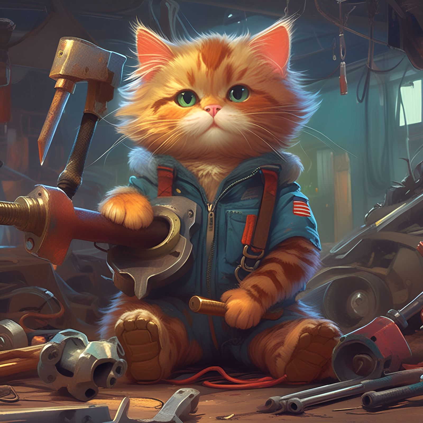 Jimmy’s Mechanic Workshop: “repair times may vary depending on snacks and naps”   by @Valkyrja