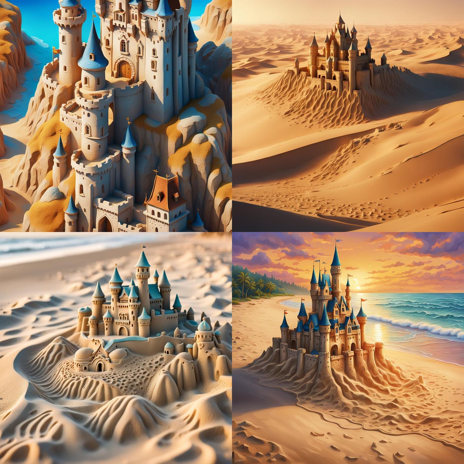 wonderful sandy  castle