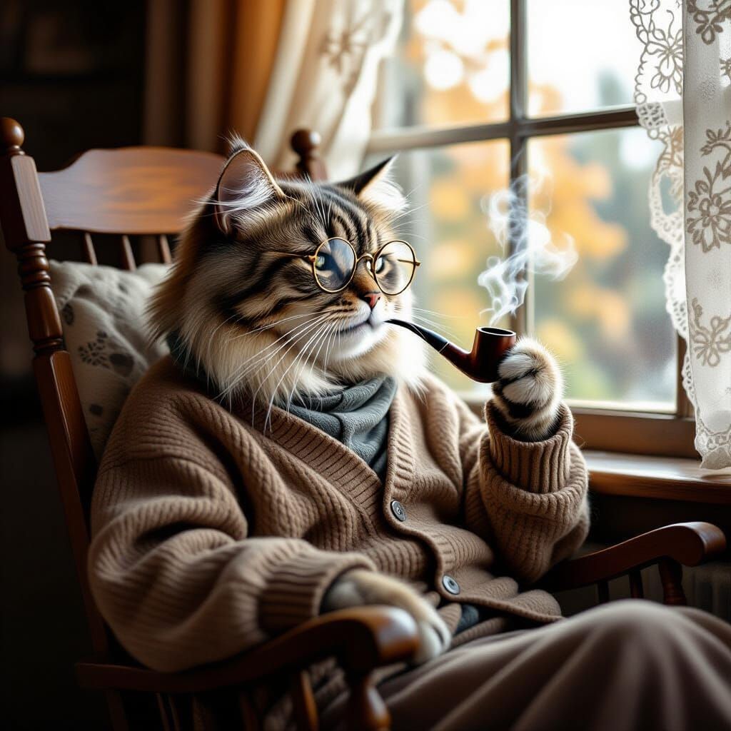An old cat watching the world go by  by @Twiggles