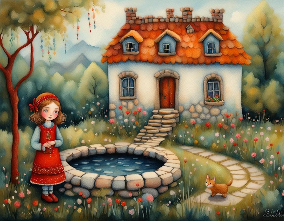 Girl and cat