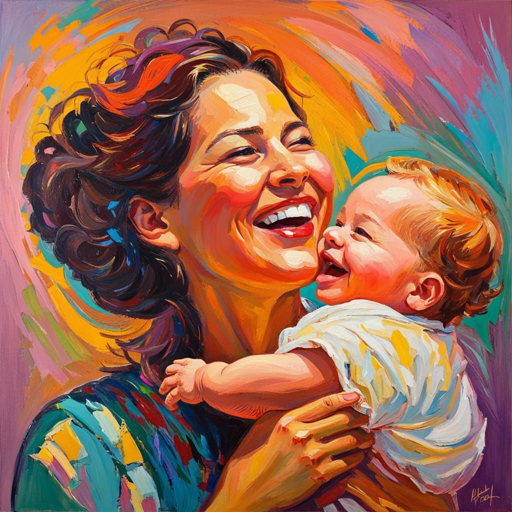 A mother's love,  a child's laughter   by @K