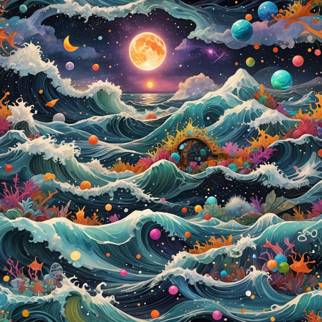 waves with trash