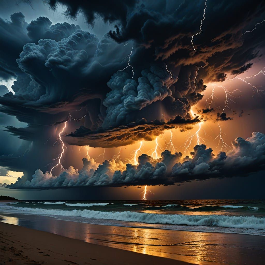 Storm on the Beach  by @Brenda G