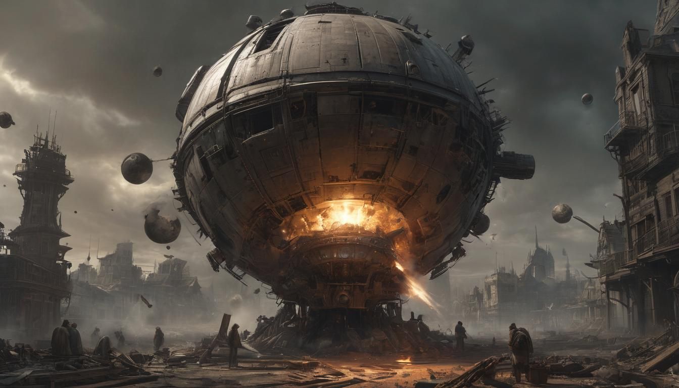sphere shaped "rat rod" spacecraft, power plant failure