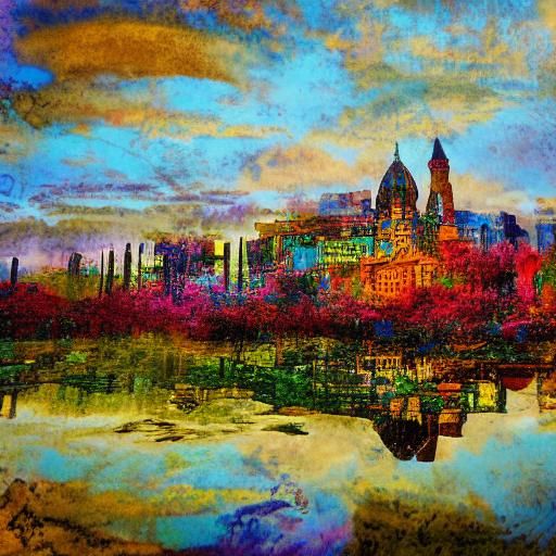 Microscopic Light Spiral Flow in Expressionist Style