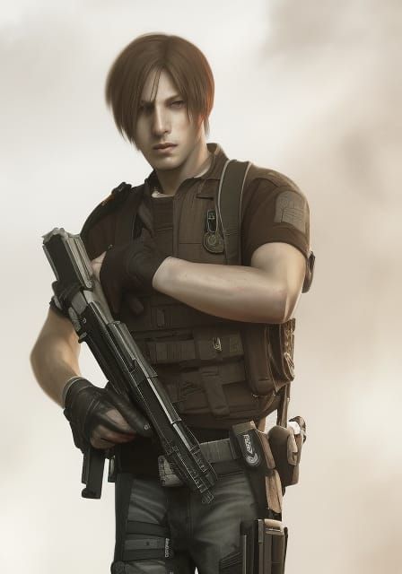 leon kennedy, resident evil portrait