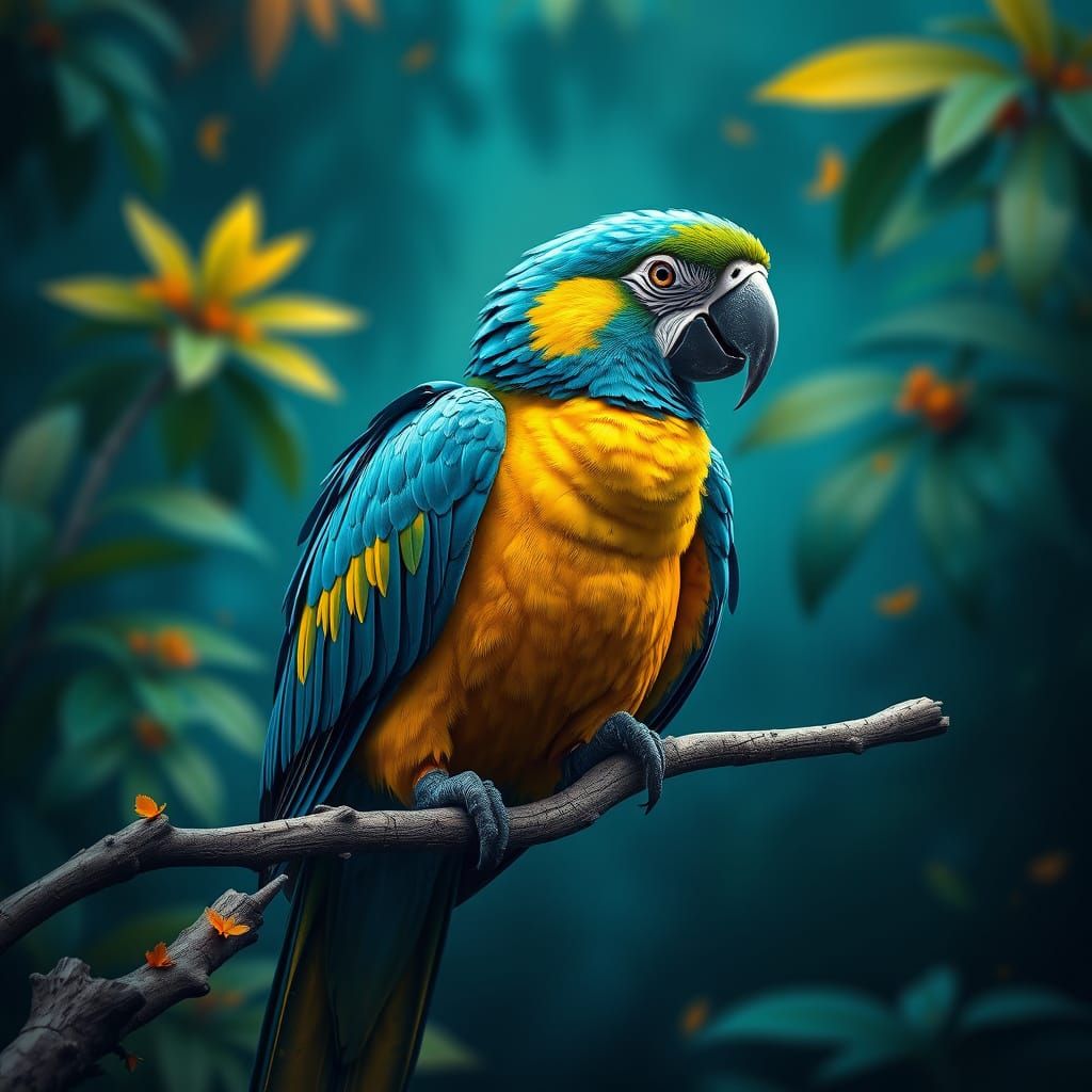 Hyperrealistic portrait of the spix macaw, an extinct bird.  by @HermioneSheHulkNinja