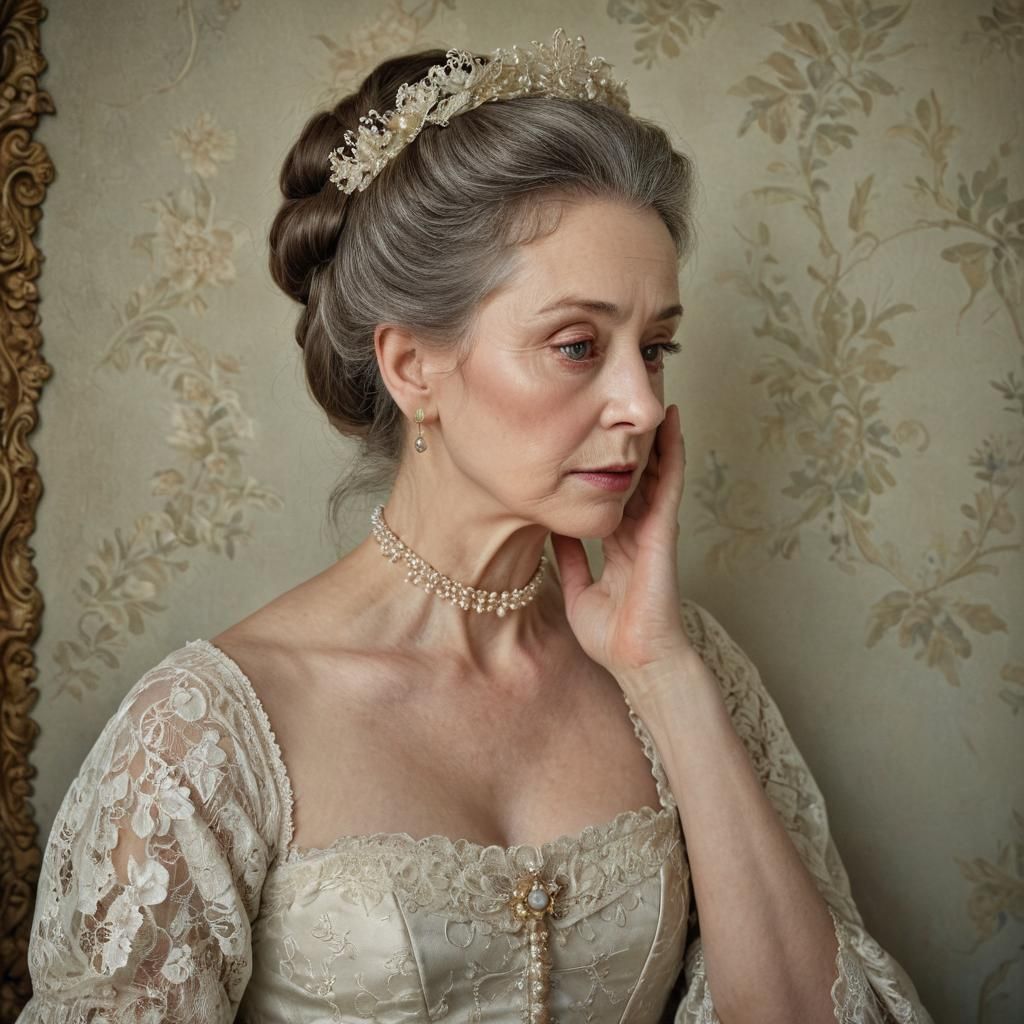An exquisitely aging Victorian courtesan.