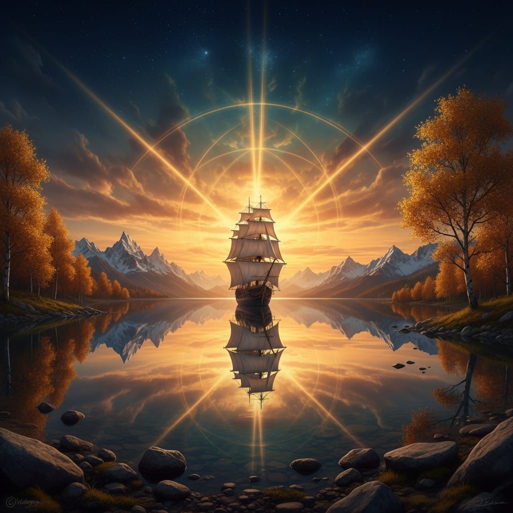 ספינה בשקיעה