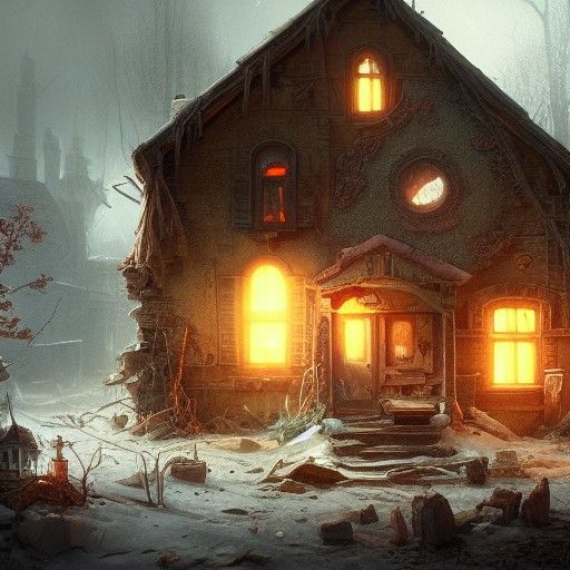 Post apocalyptic gingerbread house