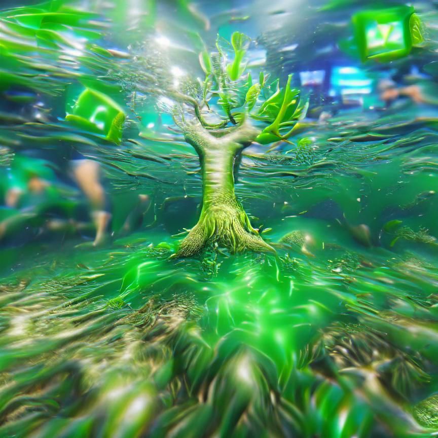  Tree underwater  