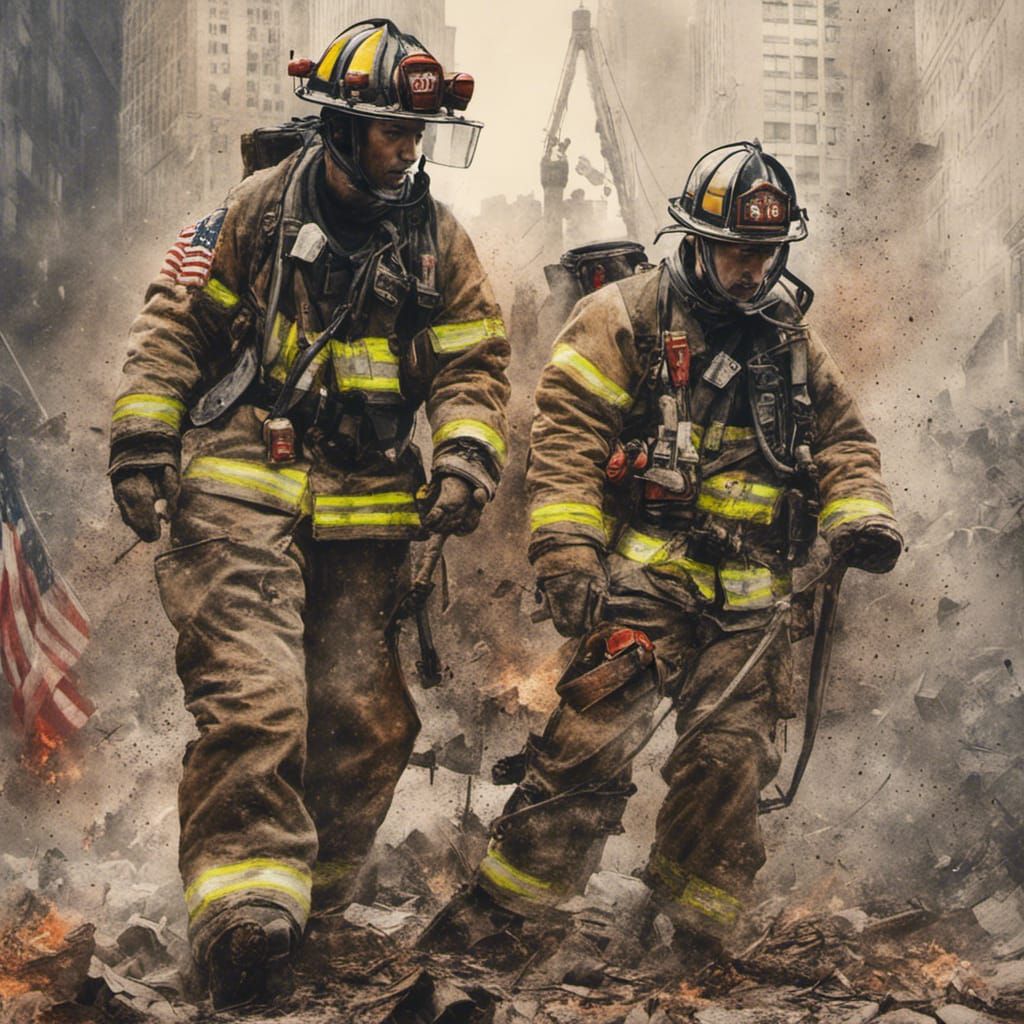 Never Forget ~ New York Firefighters   by @Creative Digital Artist