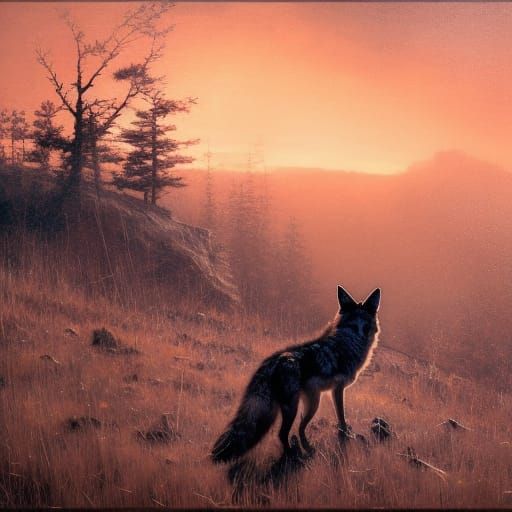 Coyote at dawn