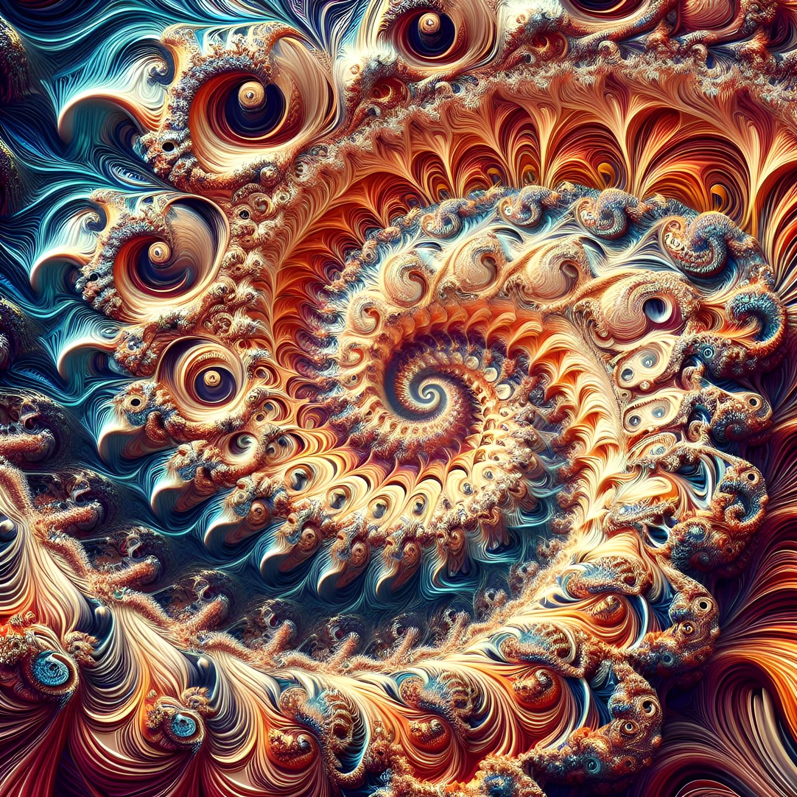 Fractal spiral. - AI Generated Artwork - NightCafe Creator