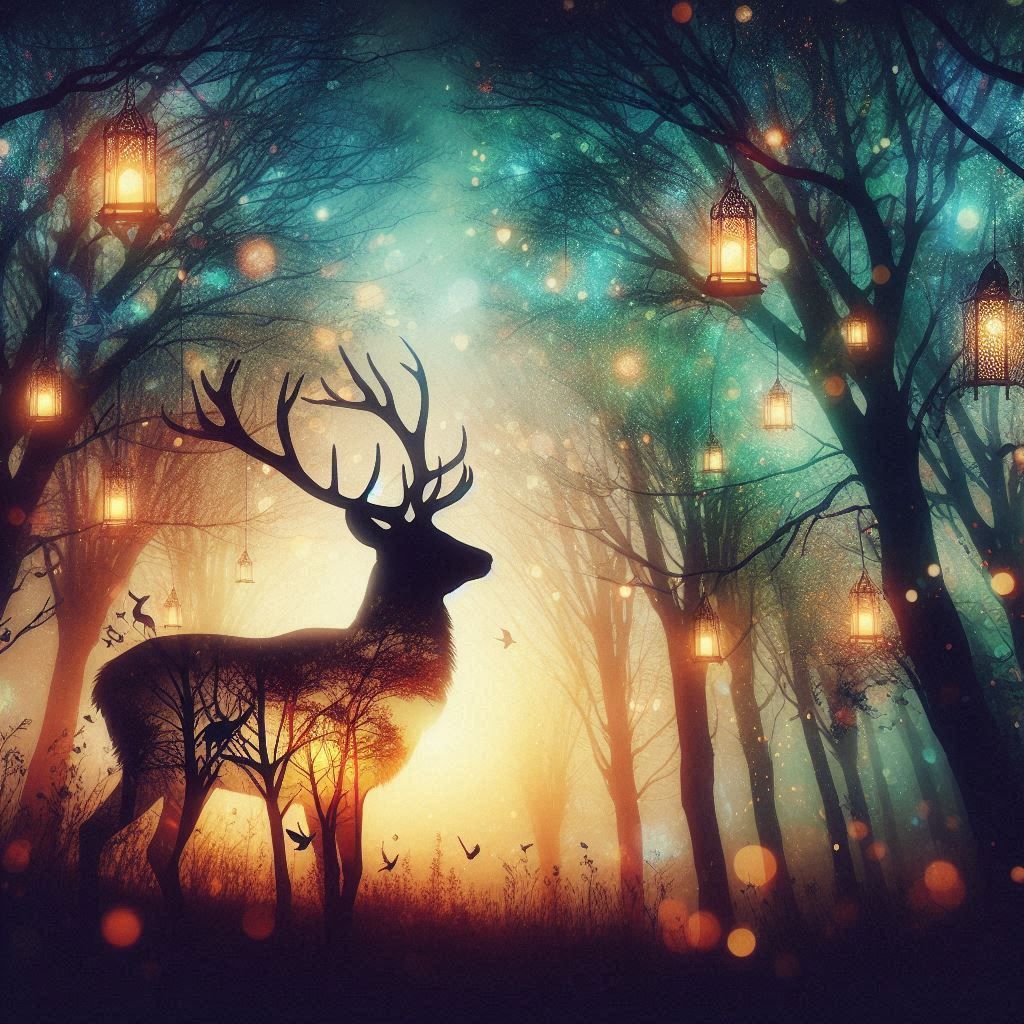 double exposure beautiful fantasy portrait landscape..