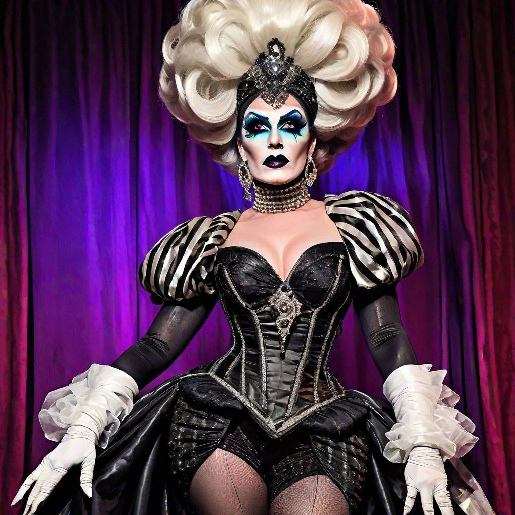 Satin Wonderland of Sissy Dresses and Wigs and Gloves and Makeup Mirrors. Poofy Extravagant Ultra Femme Drag Queen