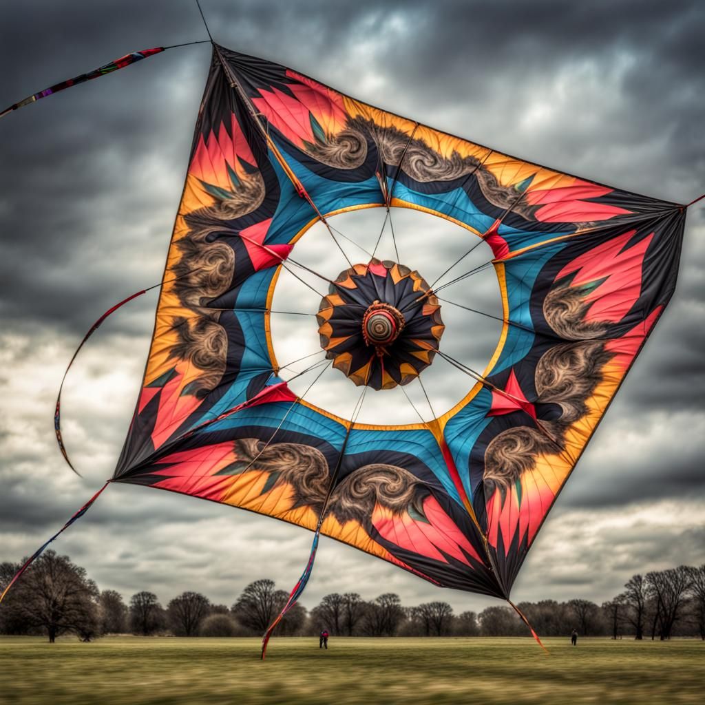Silk Punk Battle Kites, whirling, spinning, hyper realistic,...