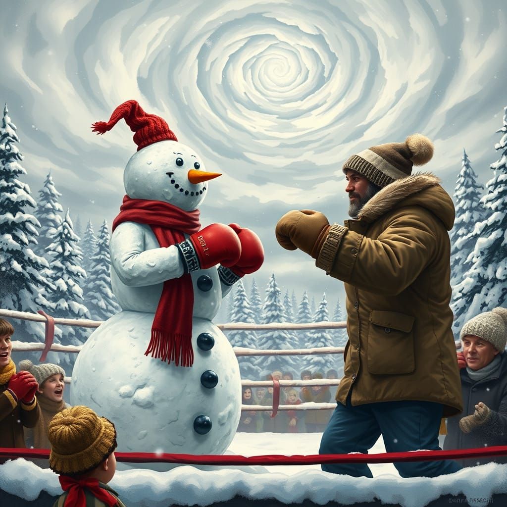 Snow boxing  by @SBaldrick