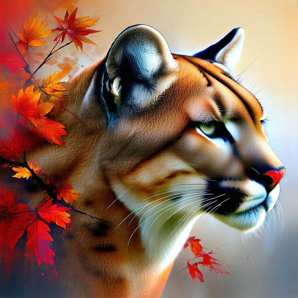 Cougar - Animal Digital Paintings