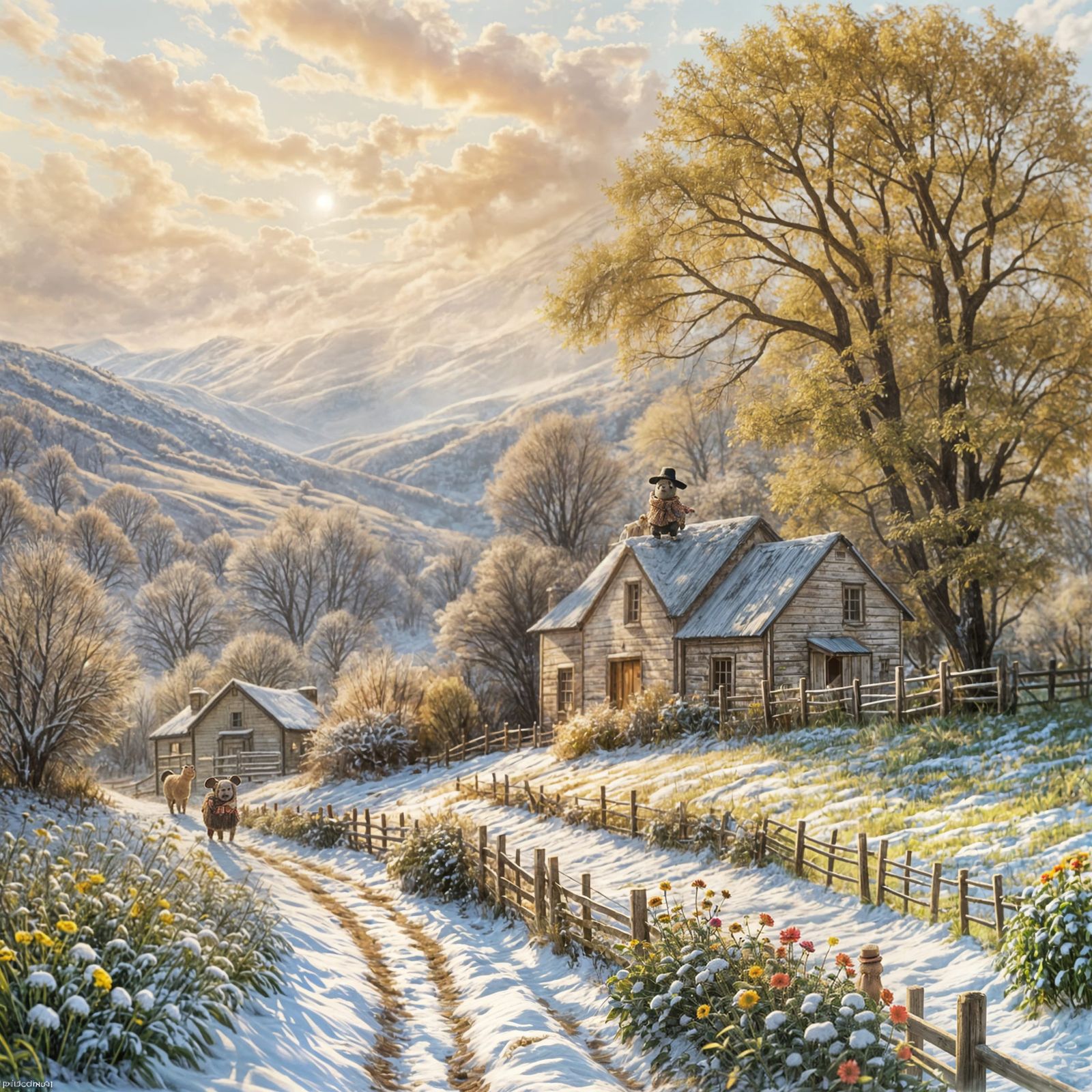 Life on the mauntains on winter season  by @Anarka