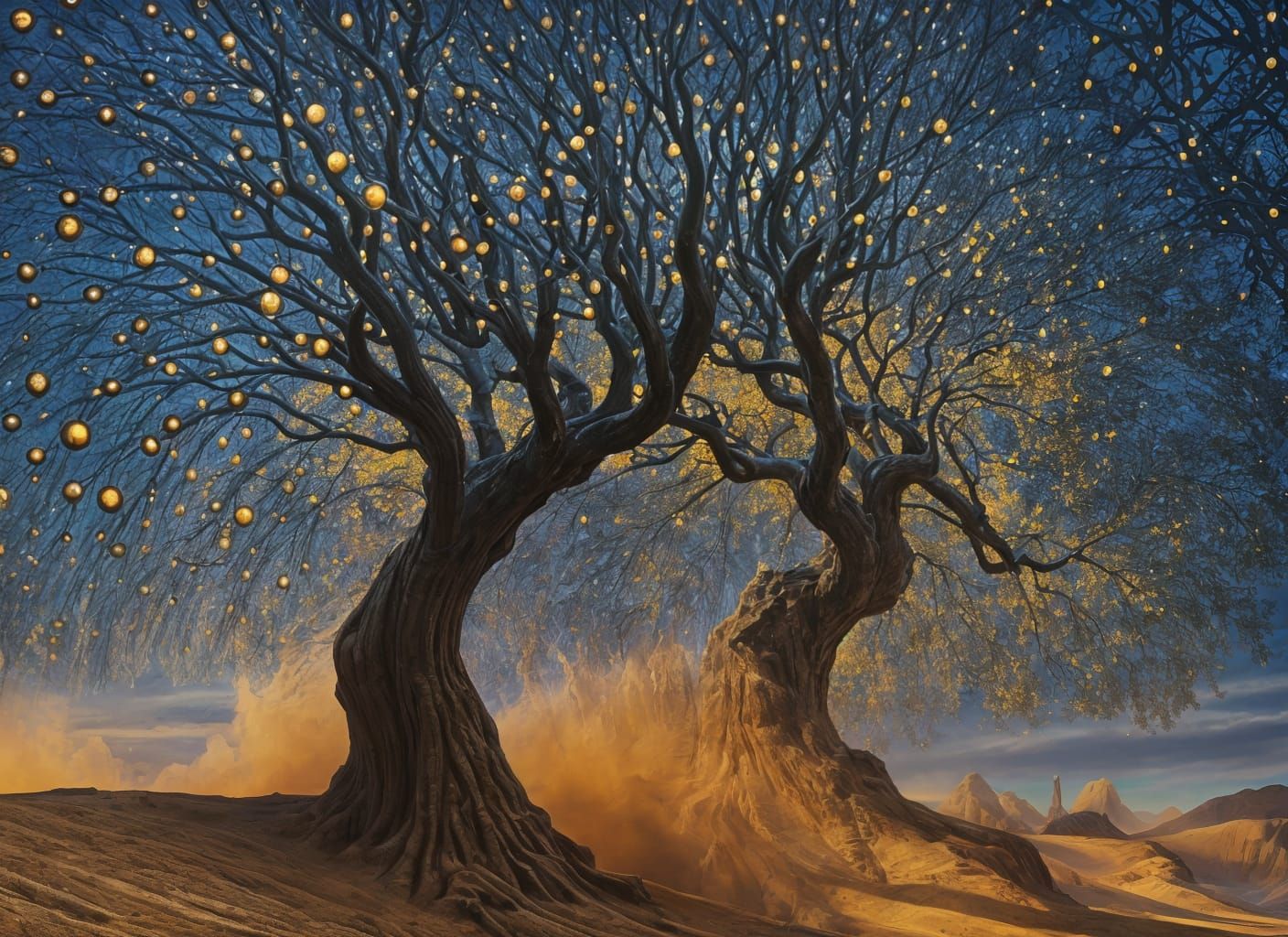 Our Roadside Trees: Yellow blossoms OR Last Years Apples?