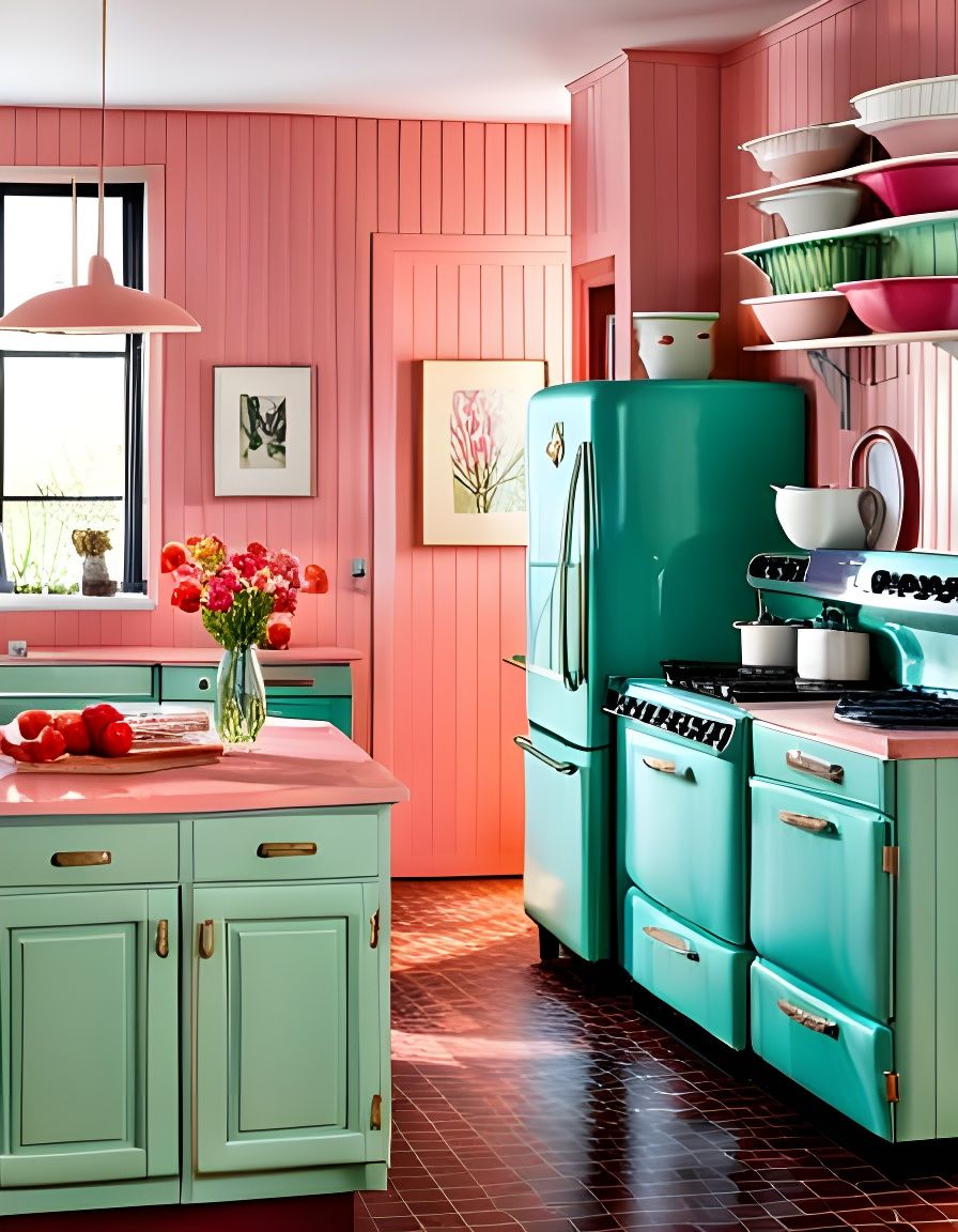 A 1950’s kitchen  by @Arisiin
