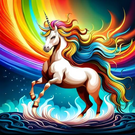 My Psychedelics Unicorns 06 - AI Generated Artwork - NightCafe Creator