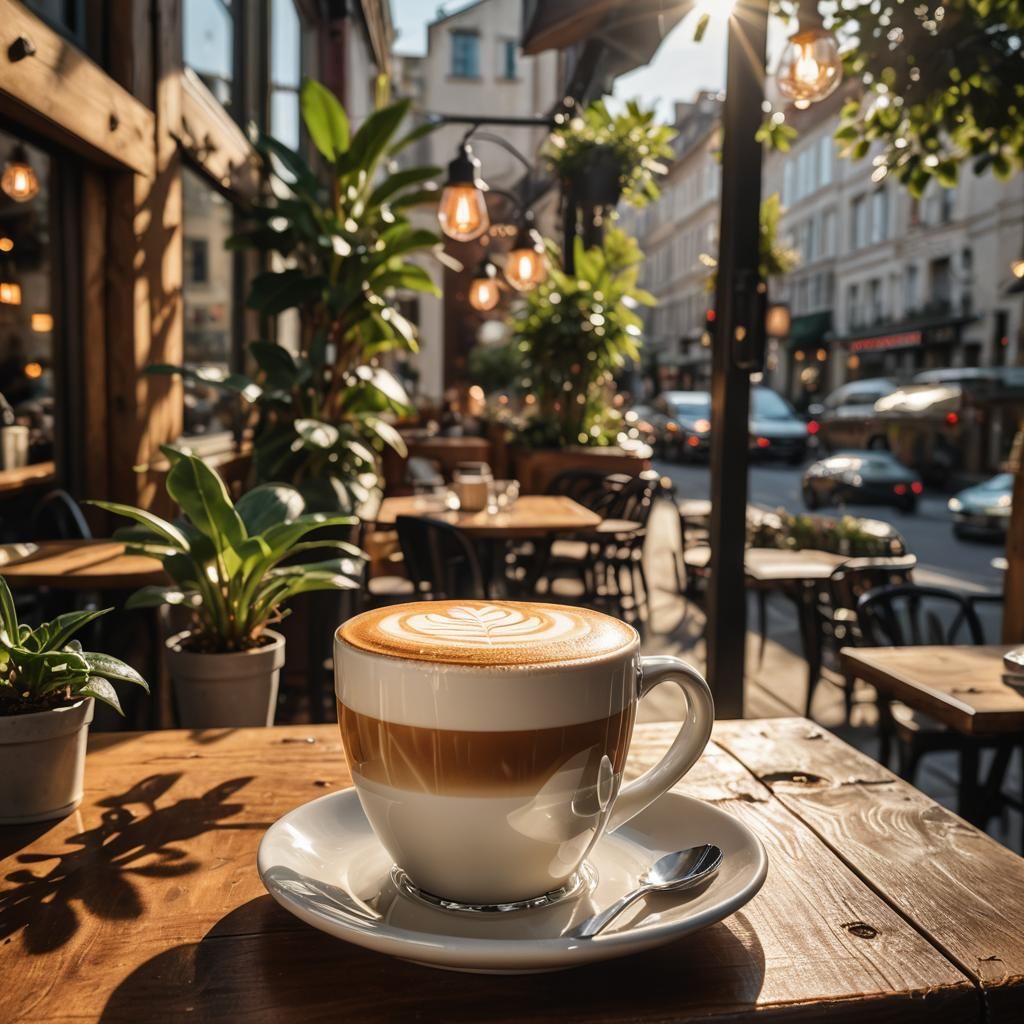 a cappuccino with latte art