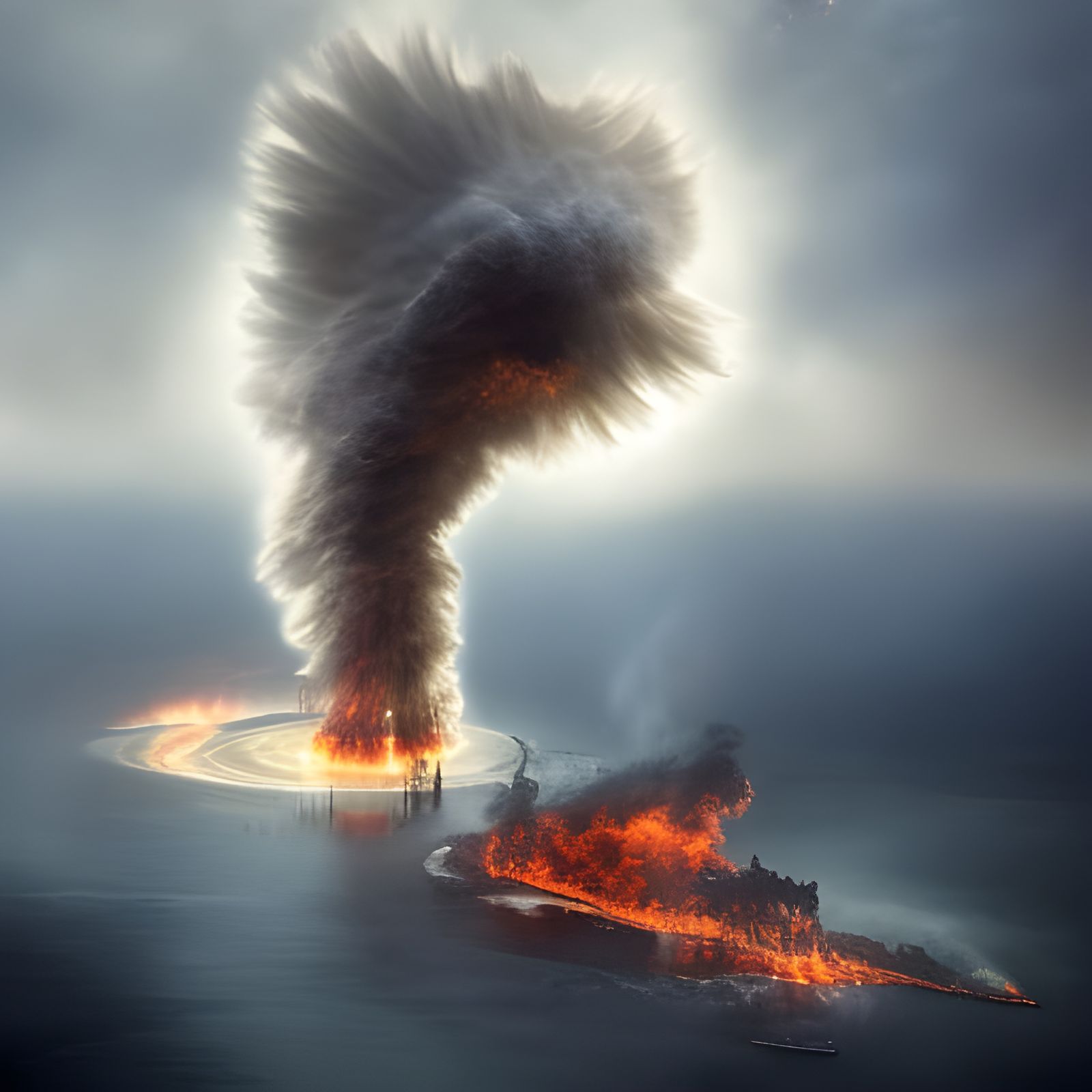 Fire tornado evolves