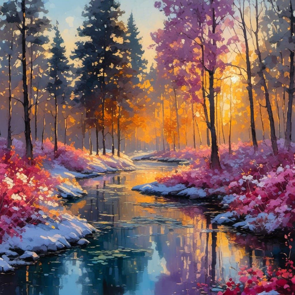 <lora:Watercolor:1.0> Frost glitters in the morning,