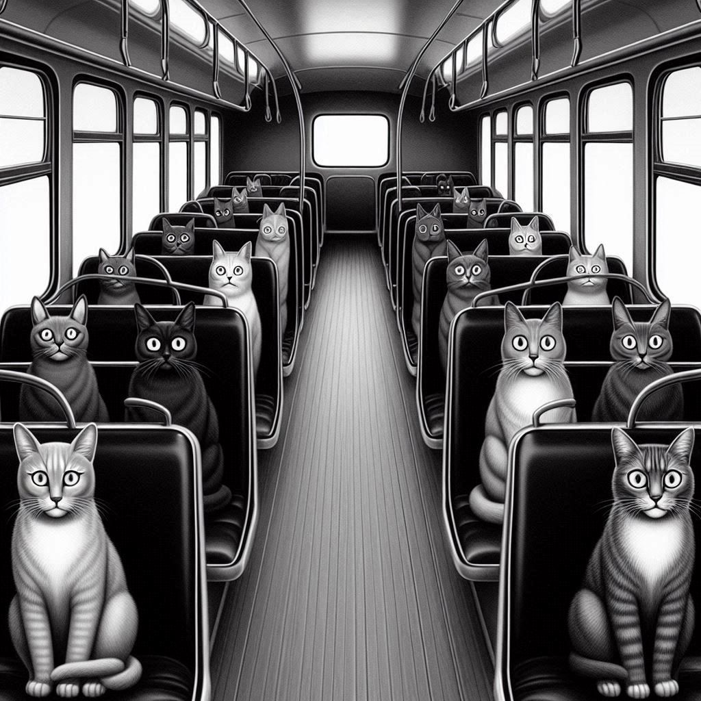 Cats on A Bus