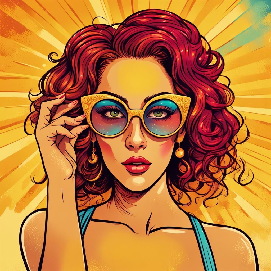 The ginger girl has a new pair of eyeglasses - AI Generated Artwork ...