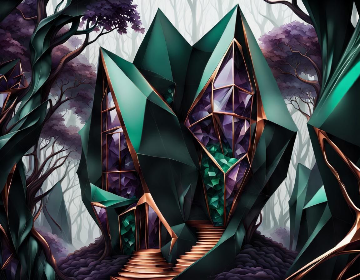 crystal Abstract Home Architecture surrealism deep color dar...
