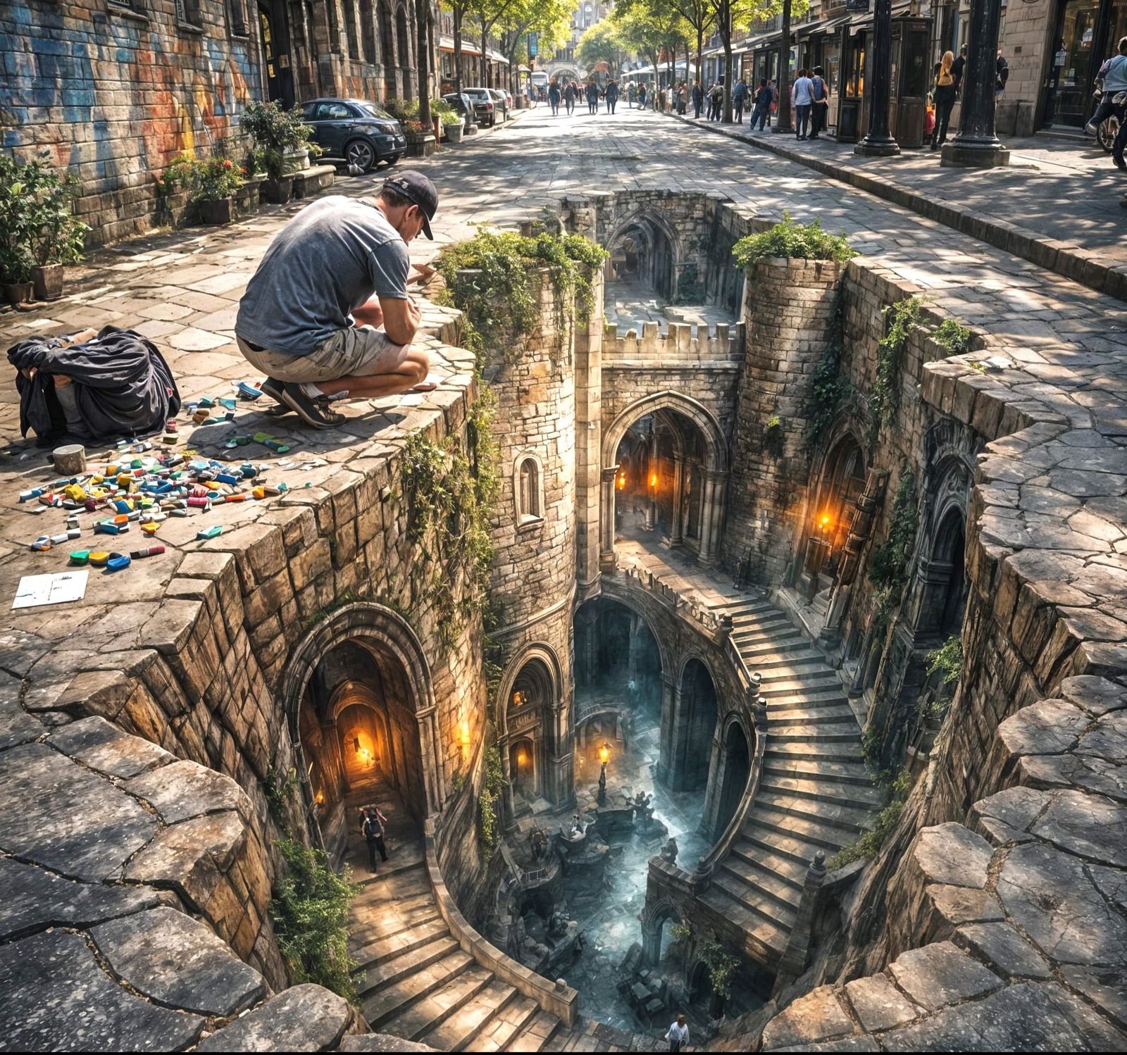 Street Illusion: Spiral Abyss & Glow Dungeon  by @Richcruise Liu