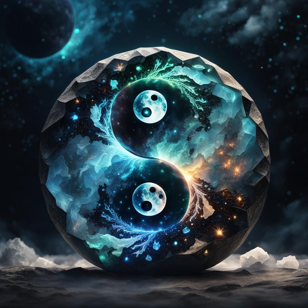 Yin and yang stone.