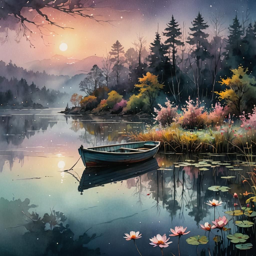 Quiet Lake  by @Sherkhal