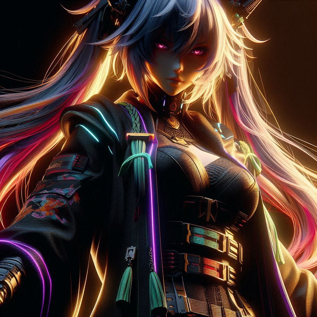 A beautiful woman with kimono style clothing 2