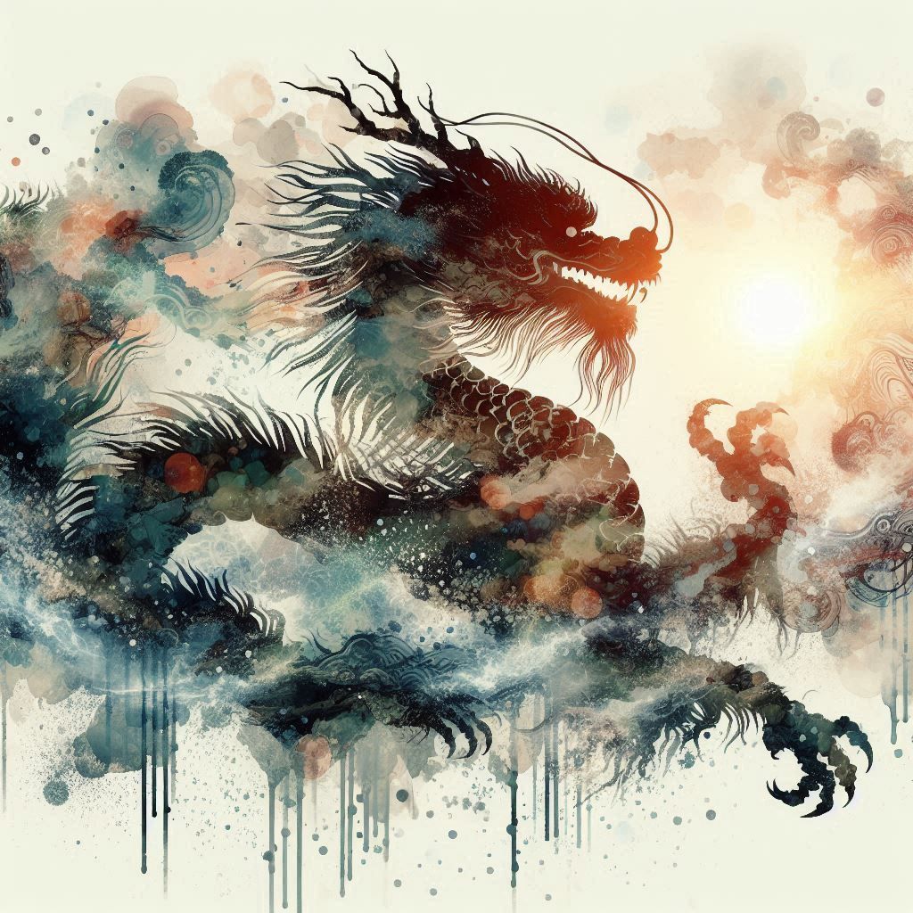 double exposure beautiful fantasy DALL-E 3 portrait landscap...