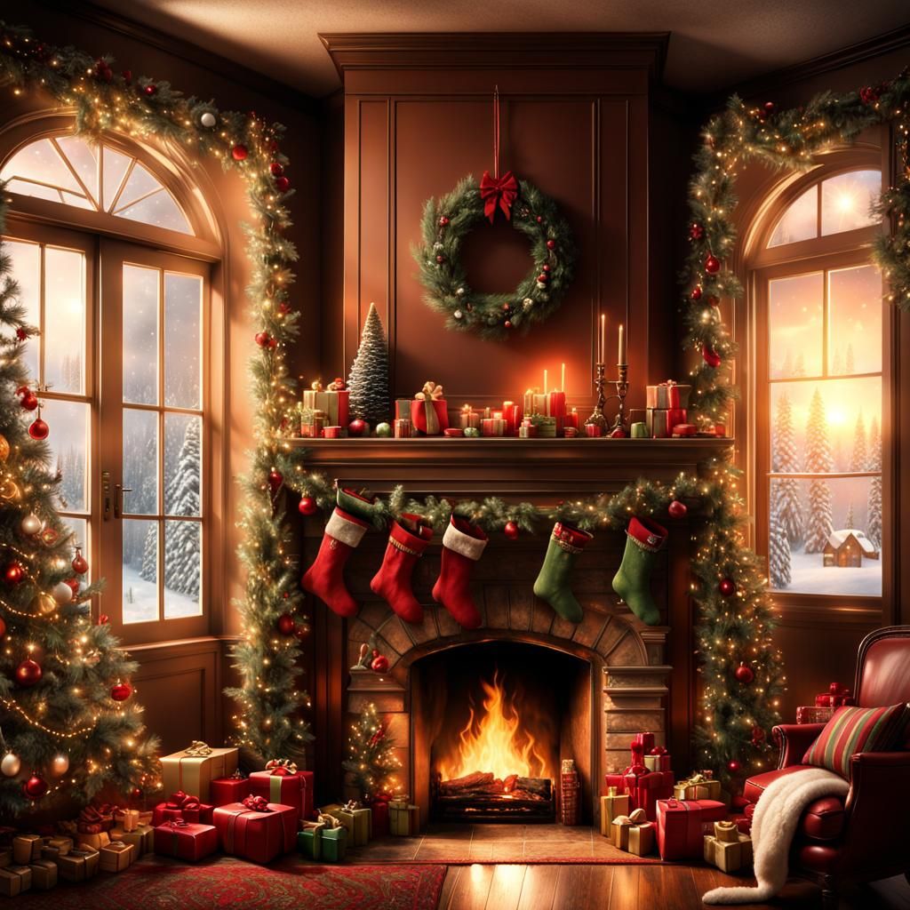 Christmas at grandma's - AI Generated Artwork - NightCafe Creator